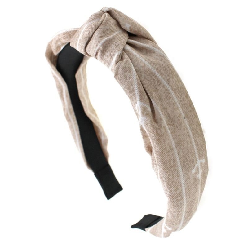 SOHO Ava Wide Headband - Sand Colour With Anchor - Hair Accessories