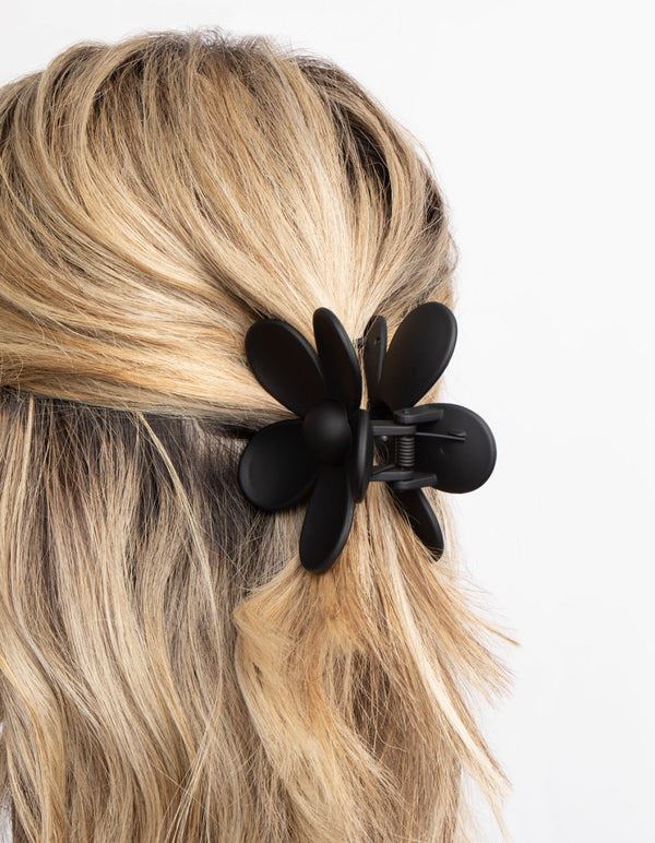 SOHO Bloom Hair Claw - Black - Hair Accessories