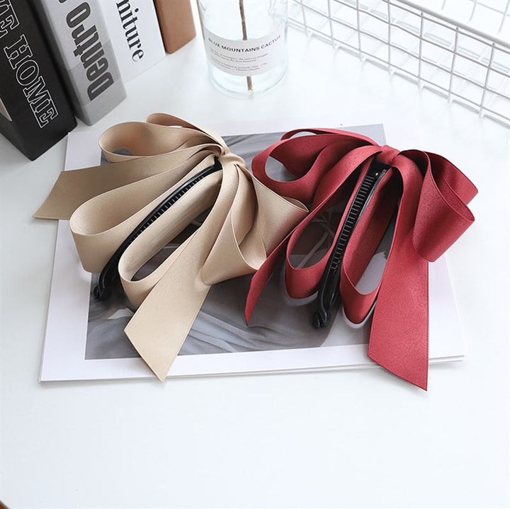 SOHO Bona Bow Banana Hair Clip - Beige - Hair Accessories | Fashiongirl