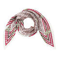 SOHO Diamond Scarf 70 x 70 cm – Vit/röd – | Fashiongirl