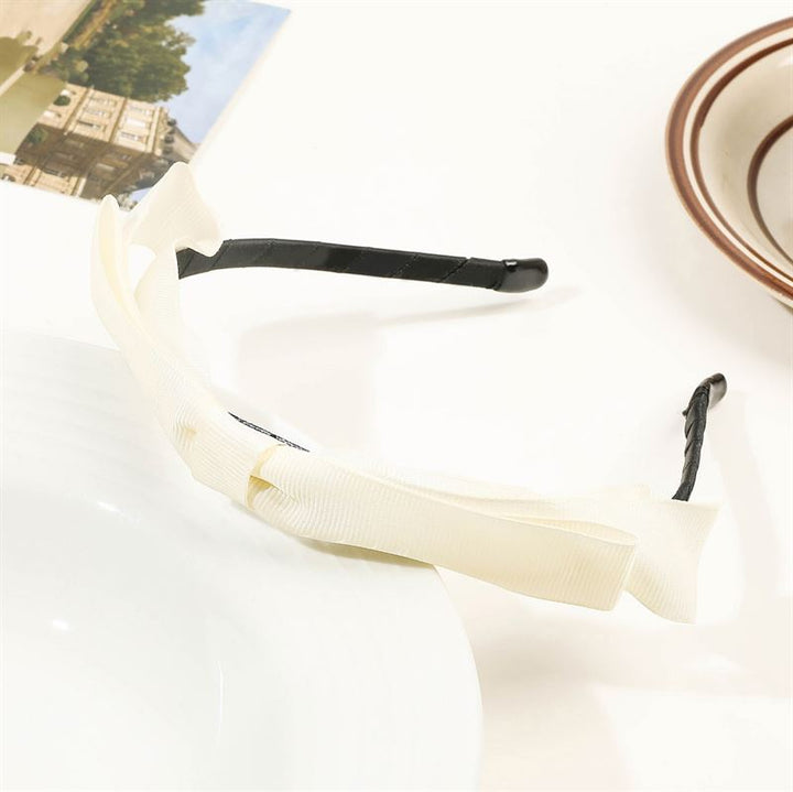 SOHO Donna Bow Headband - White - Hair Accessories