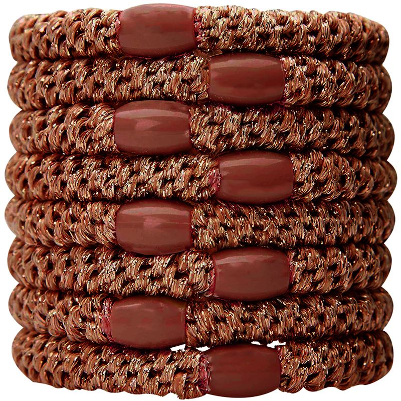 SOHO Hair elastics - Reddish brown, 3 pcs - Hair Accessories | Fashiongirl
