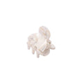 SOHO Hara Mini Hair Claw - Porcelain från SOHO är ett litet, transparent håraccessoar i plast som liknar en miniklo, isolerat på en vit bakgrund.