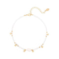 SOHO Ila Pearl Anklet – Vit – | Fashiongirl