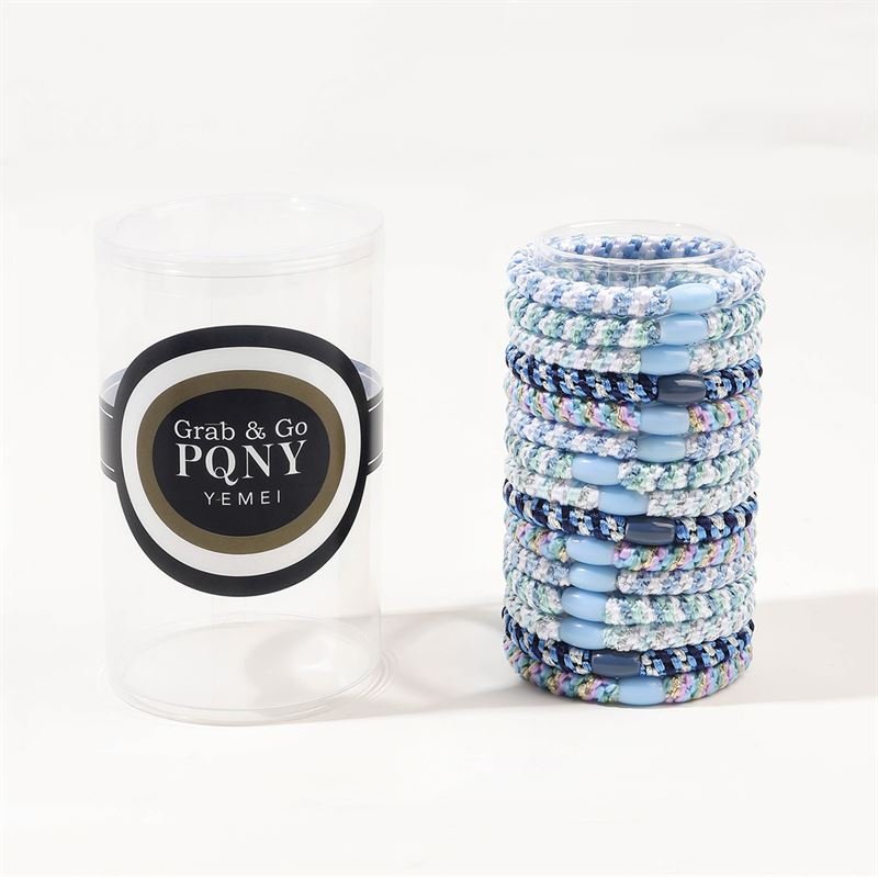 SOHO Kenlee Hair elastics - Blue (15 pcs) - Hair Accessories | Fashiongirl