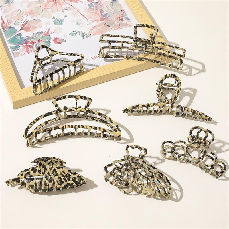 SOHO Leopard Metal Hair Claw - Hair Accessories