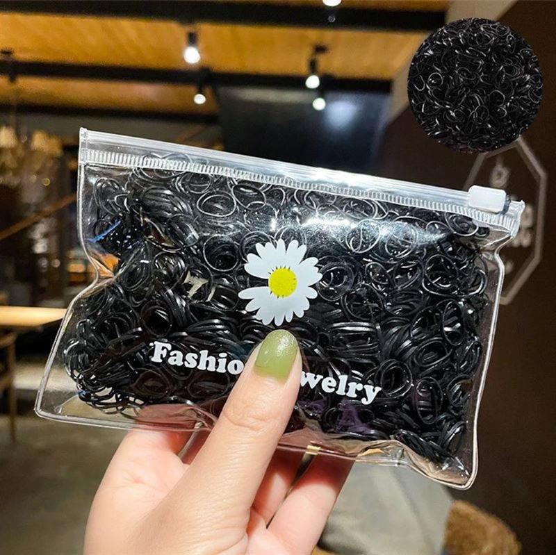 SOHO Liva Snag Free Hair elastics, 300 pcs - Black - Hair Accessories | Fashiongirl