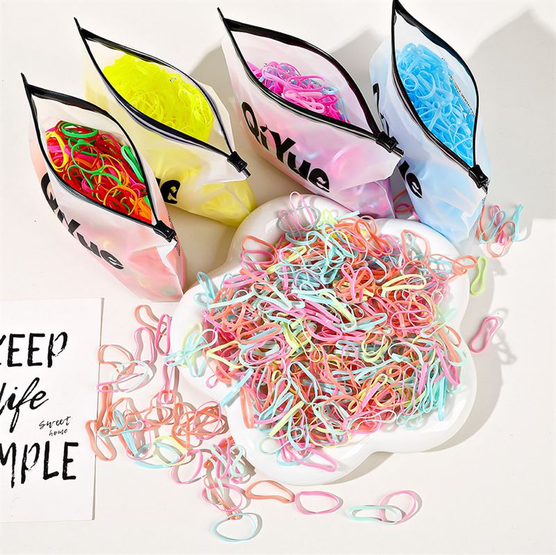 SOHO Liva Snag Free Hair elastics, 500 pcs - Brown - Hair Accessories | Fashiongirl