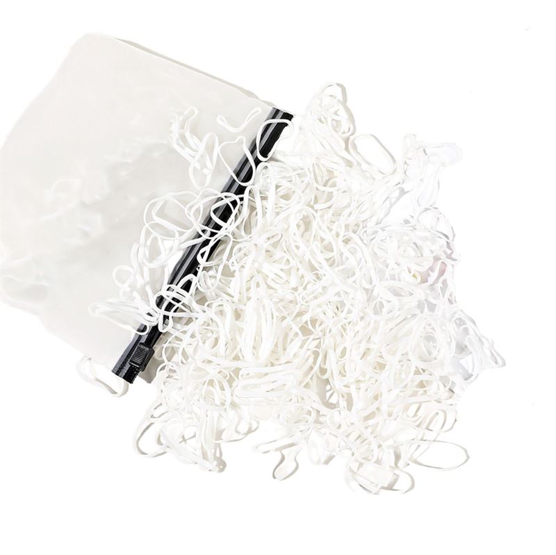 SOHO Liva Snag Free Hair elastics, 500 pcs - White - Hair Accessories | Fashiongirl