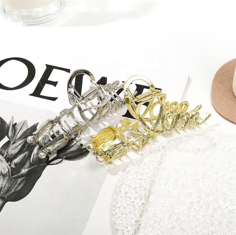 SOHO Love Metal Hair Claw - Gold - Hair Accessories