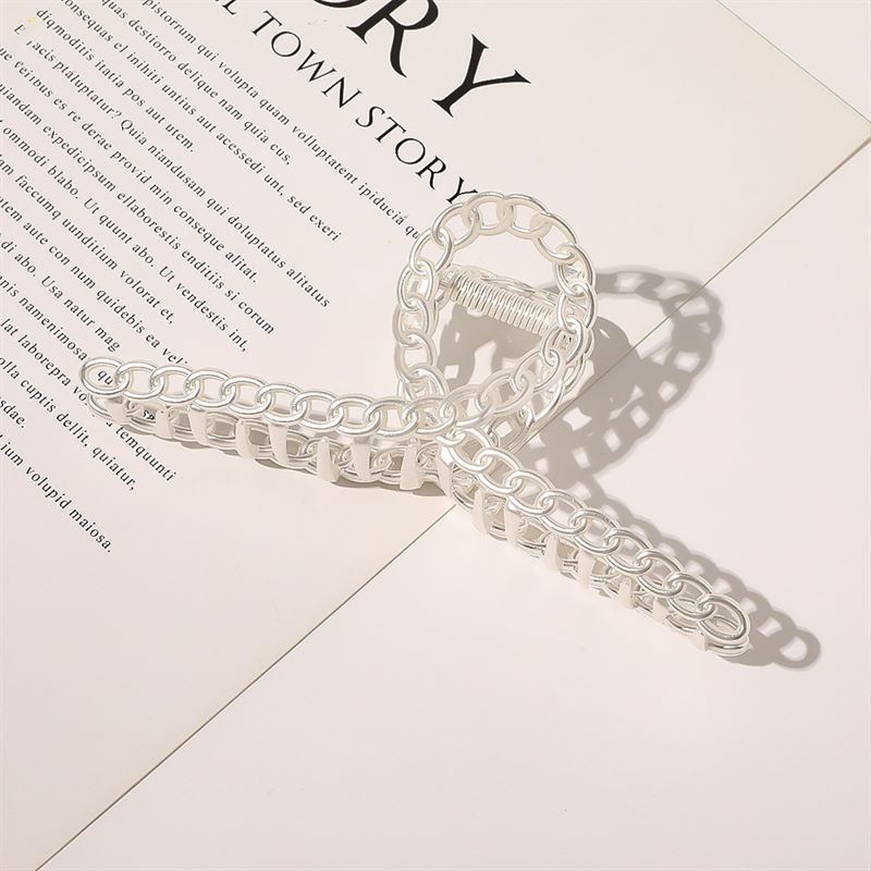 SOHO Monz Metal Hair Claw - Silver - Hair Accessories