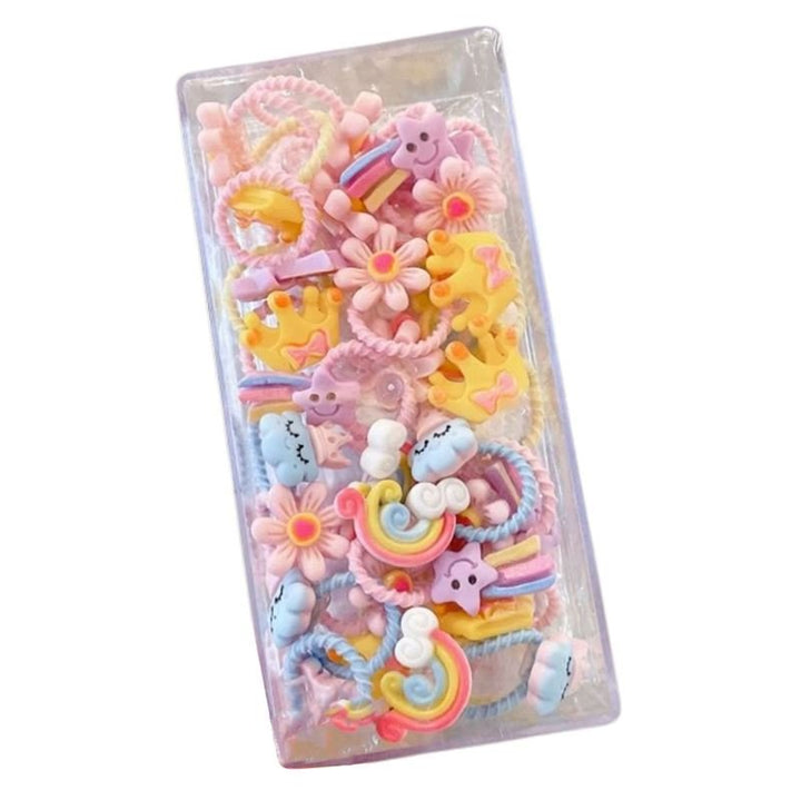 SOHO Nadia Mini Hair elastics, 30 pcs - Rainbow - Hair Accessories | Fashiongirl