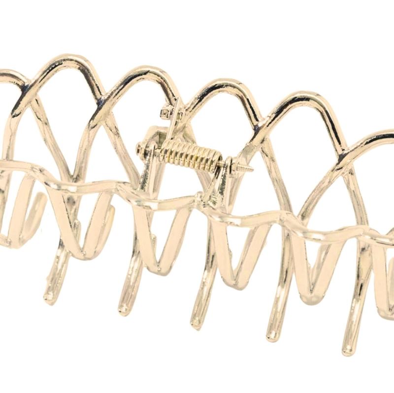 SOHO Olive Metal Hair Claw - Gold - Hair Accessories