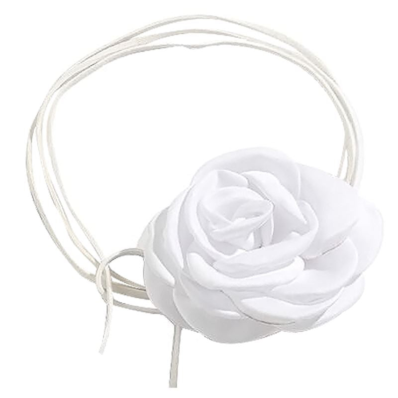SOHO Rose Choker Necklace - White - | Fashiongirl