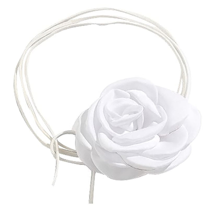 SOHO Rose Choker Necklace - White - | Fashiongirl