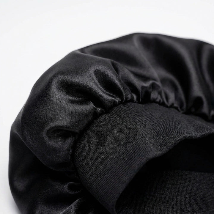 SOHO Safiya Satin Bonnet - Black - Hair Bonnets - SOHO