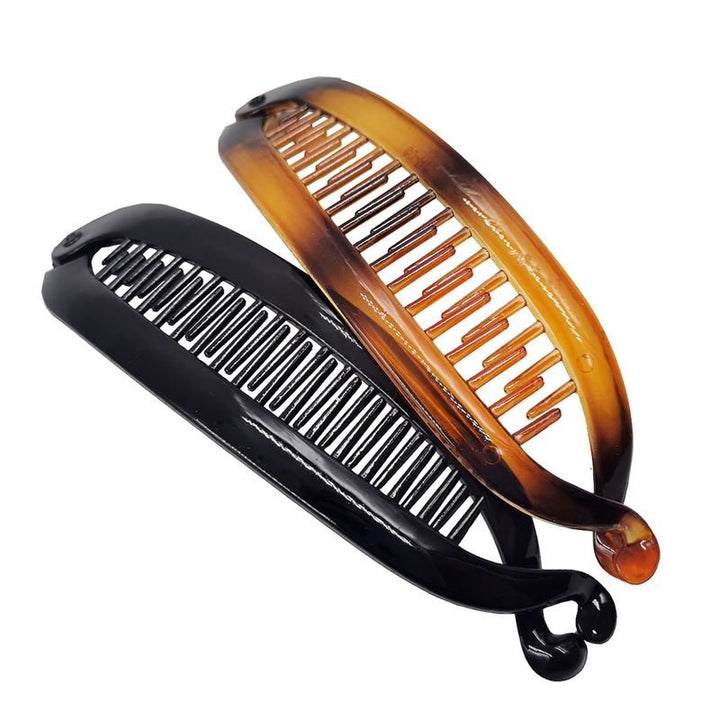 SOHO Slim Banana Hair Clip - Black - | Fashiongirl