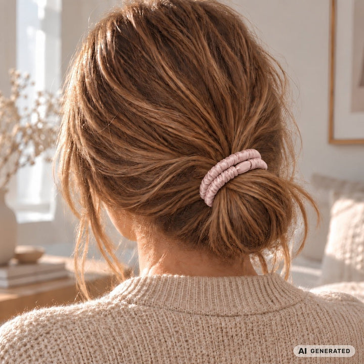 SOHO Soie Satin Scrunchie Hair Elastics 6 Pack – image 5