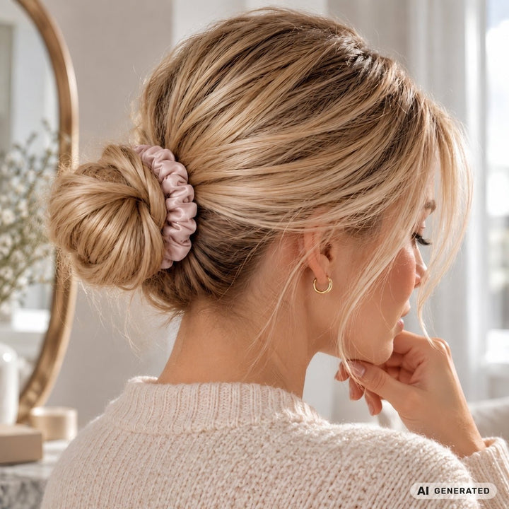 SOHO Soie Satin Scrunchie Hair Elastics 6 Pack – image 2