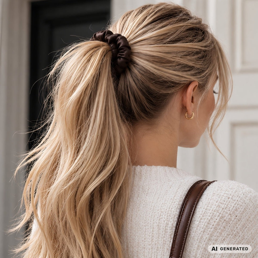 SOHO Soie Satin Scrunchie Hair Elastics 6 Pack – image 3