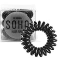 SOHO Spiral Hair elastics - Svart (3 st) - Håraccessoarer | Fashiongirl