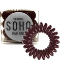 SOHO Spiral Hair elastics - Brown (3 st) - Håraccessoarer | Fashiongirl
