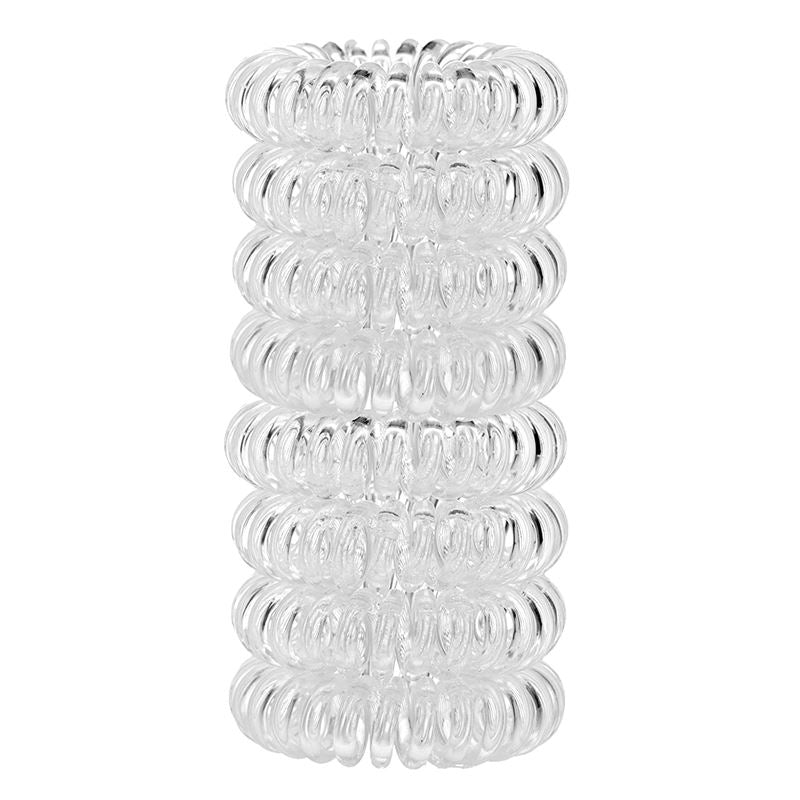 SOHO Spiral Hair elastics, Crystal Clear - 8 pcs. - Hair Accessories | Fashiongirl