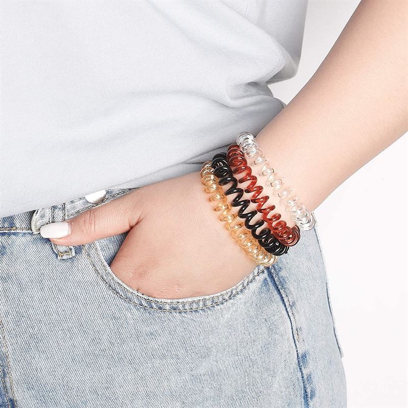 SOHO Spiral Hair elastics, Jackie Brown - 8 pcs. - Hair Accessories | Fashiongirl