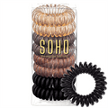 SOHO Spiral Hair elastics, Mother Earth – 8 st. – Håraccessoarer | Fashiongirl