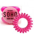 SOHO Spiral Hair elastics - Pink (3 st) - Håraccessoarer | Fashiongirl