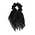 SOHO Vina Scrunchie med scarf – Svart – Håraccessoarer