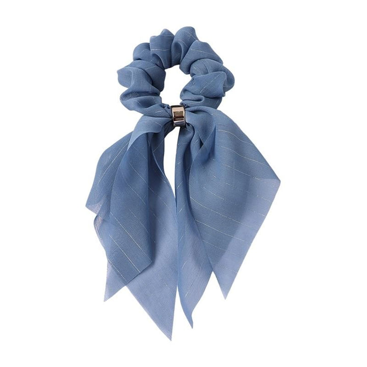 SOHO Vina Scrunchie with scarf - Blue - Hair Accessories