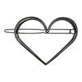 SOHO XL hjärtformad hårklämma – silver – | Fashiongirl