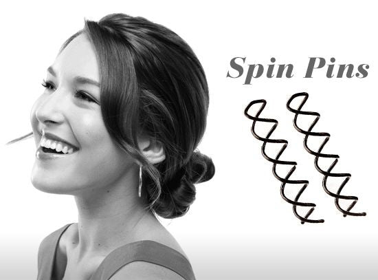 Spin Pins hårnålar med rosa pärla 2 st – Håraccessoarer | Fashiongirl