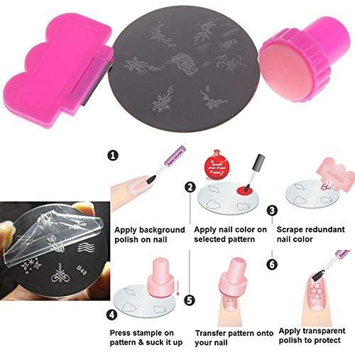 Stamping nail art stencils mini - Create beautiful patterns on your nails - | Fashiongirl