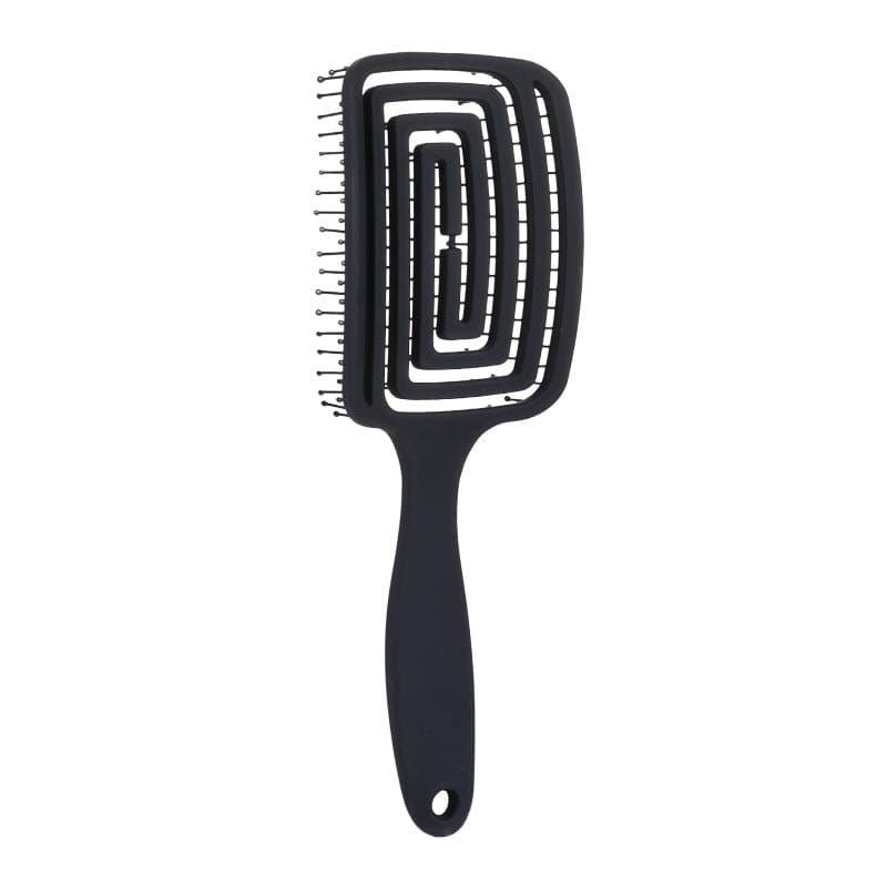 TBC Detangling Hair Brush - Wet &amp; Dry Hollow Brush - Black - Hair Styling tool