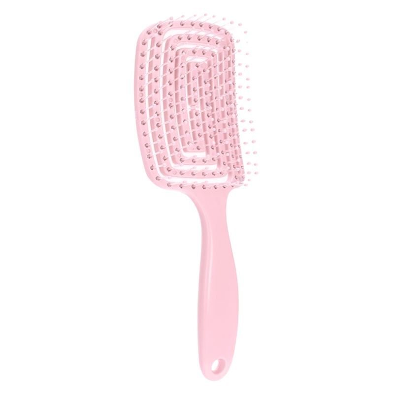 TBC Detangling Hair Brush - Wet &amp; Dry Hollow Brush - Pink - Hair Styling tool