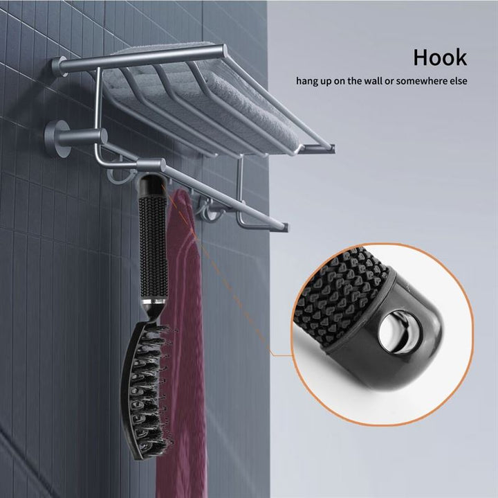 TBC Detangling Hair Brush with Boar Hair - Black - Hair Styling tool