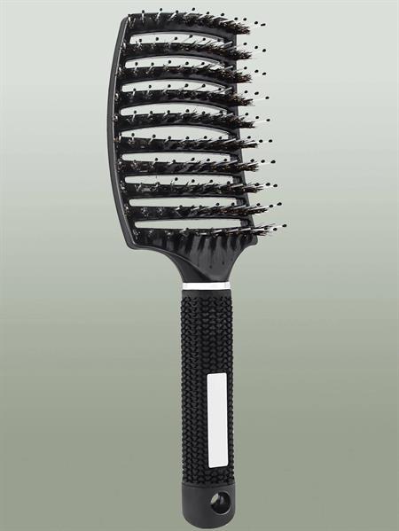 TBC Detangling Hair Brush with Boar Hair - Black - Hair Styling tool