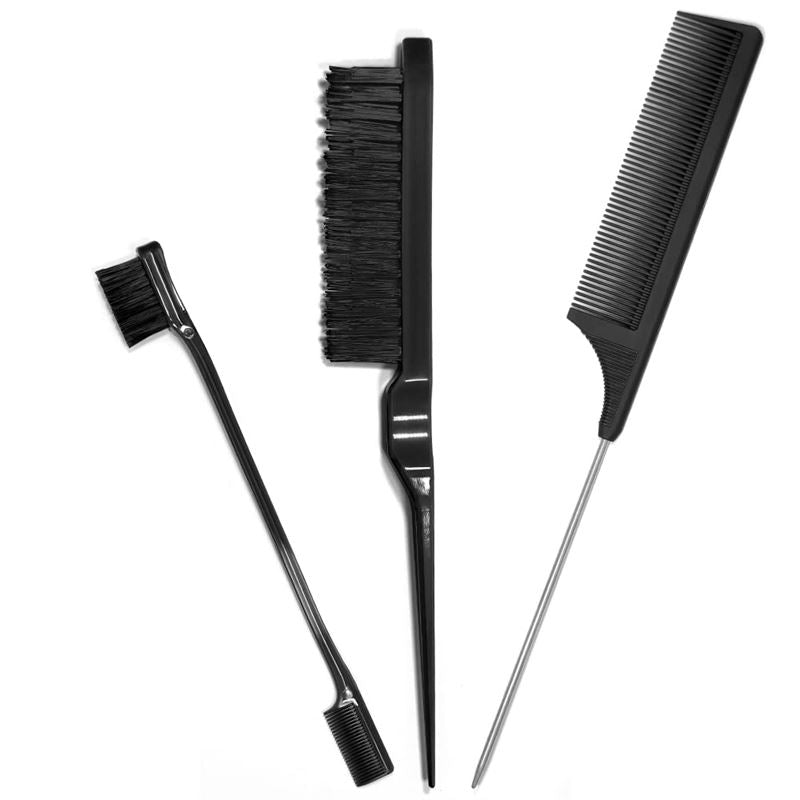 TBC Dual Edge Comb and Brush - 3 sets (Hair brush and comb) - Hair Styling tool