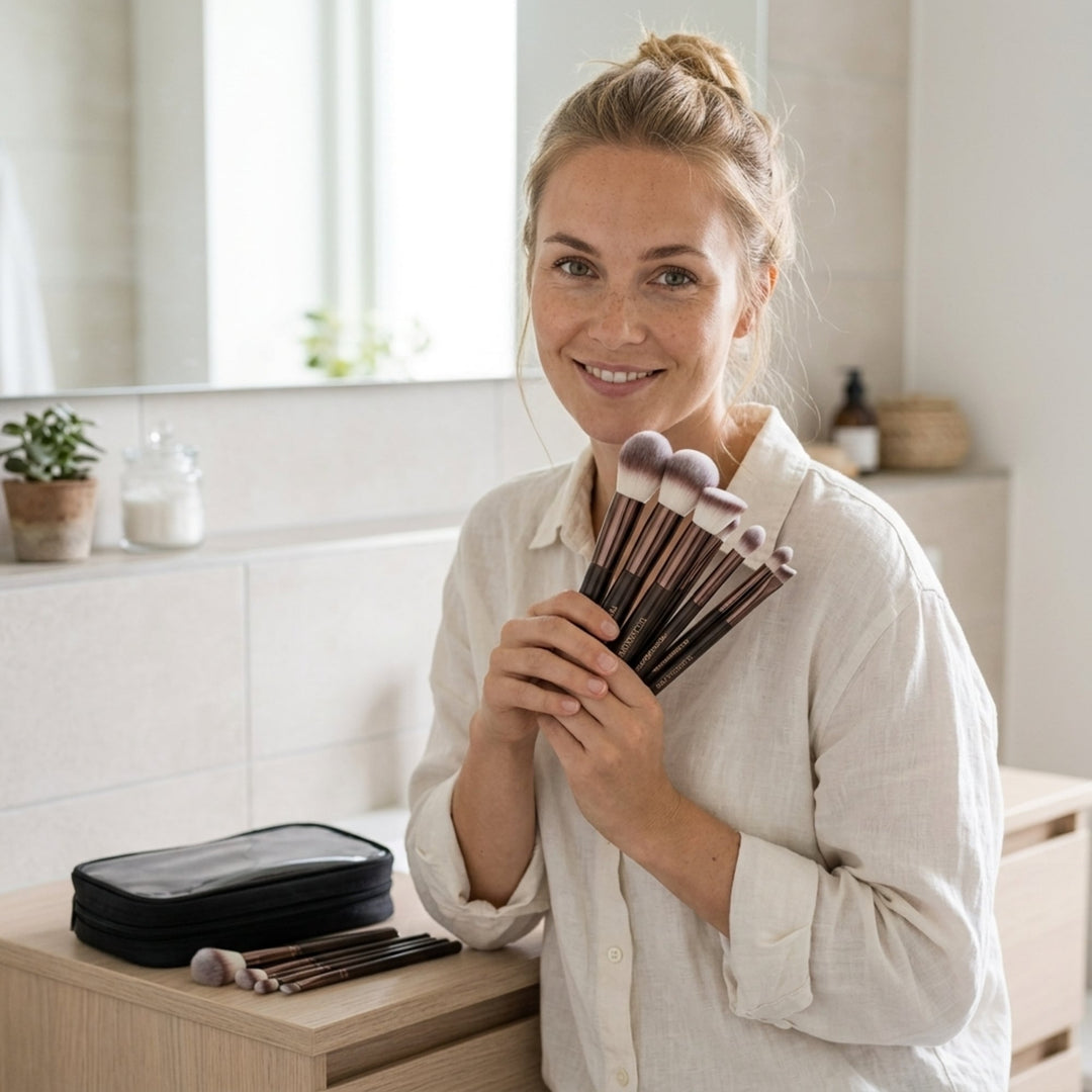 Technique PRO Chocolate Bronze Makeup Brush Set - 11 Piece Set - Makeup Brushes - Technique PRO
