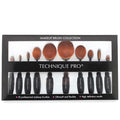 Technique PRO Ovala borstar för smink – 10 set – 