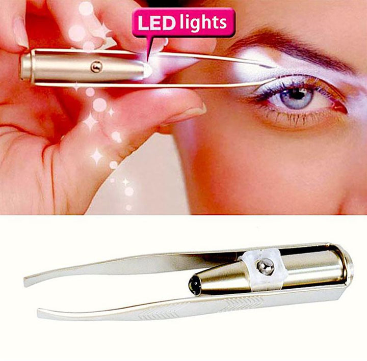 Tweezers tweezer with LED light for eyebrows - | Fashiongirl