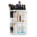 UNIQ 360° Rotating Makeup Organizer i vitt från UNIQ förvarar snyggt hudvårdsprodukter, flaskor, sminkborstar och nagellack på flera hyllor. Den har ett förvaringsställ för kosmetika, en läppstiftshållare och är lätt att montera.