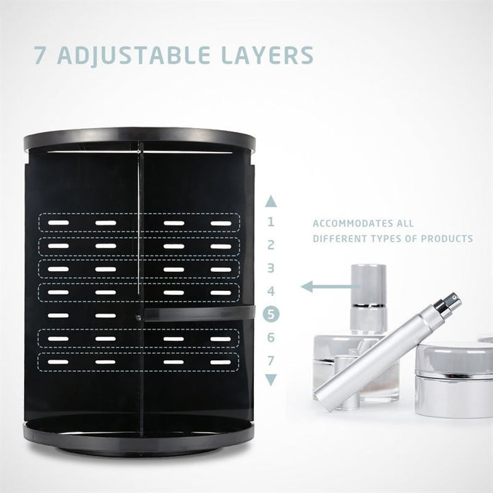 UNIQ 360º Rotating Cosmetic Organiser - Black - Organiser