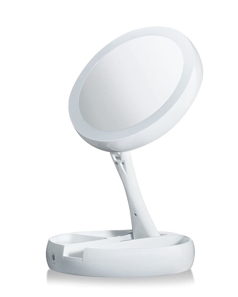 UNIQ Foldable Makeup mirror with LED light and 10x magnification (Foldable mirror) - | Fashiongirl
