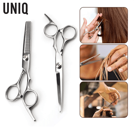 UNIQ hairdressing scissors set for home haircuts incl. hairdressing cap - Hair Styling tool | Fashiongirl