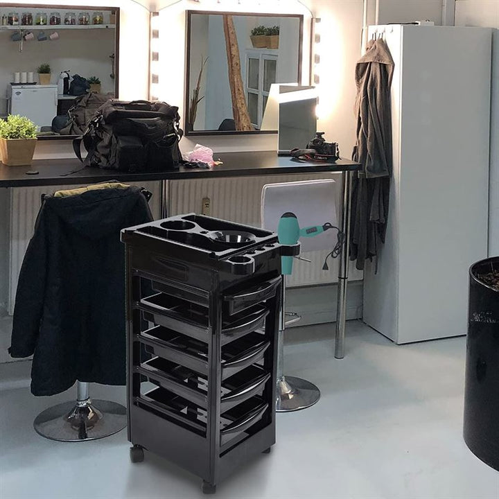 UNIQ frisörvagn / rullbord – Svart – | Fashiongirl