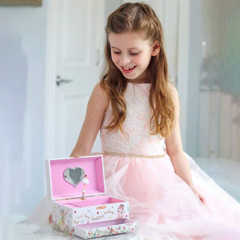 UNIQ Kids Jewellery Box with Music Ballerina - White - Jewelry Box