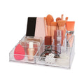 UNIQ Make Up Acrylic Organiser - SF-1611D (U304) håller borstar, svampar, flaskor, paletter och smycken snyggt sorterade i separata fack för enkel åtkomst och prydlig förvaring.